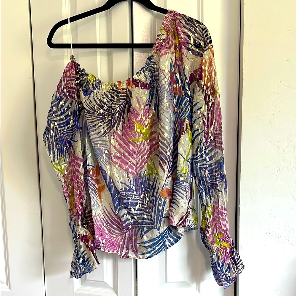 Ramy Brook Women's Multicolor Off-Shoulder Top NWOT